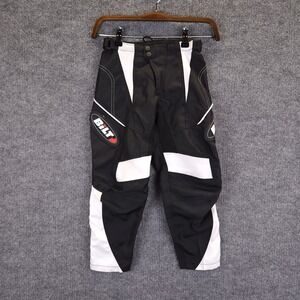 Bilt Pants Boys' 22Y Black White Motorcycle Motocross Riding Kids Racing